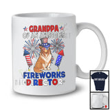 Grandpa Of An Awesome Fireworks Director, Lovely 4th Of July Sheltie, Fireworks Patriotic T-Shirt