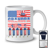 Grandpa, Awesome 4th Of July Father's Day American Flag, Matching Family Patriotic Proud T-Shirt