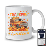 Grateful Thankful Blessed Auntie; Wonderful Thanksgiving Turkey Pumpkin On Pickup Truck; Family T-Shirt