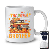 Grateful Thankful Blessed Brother; Wonderful Thanksgiving Turkey Pumpkin On Pickup Truck; Family T-Shirt