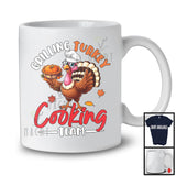 Grilling Turkey Cooking Team; Humorous Thanksgiving Turkey Cooking Pie; Lunch Lady Chef Group T-Shirt