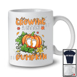 Growing A Little Pumpkin; Amazing Thanksgiving Pregnancy Announcement; Footprint Family T-Shirt