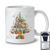 Guitar Christmas Tree; Cheerful X-mas Lights Guitarist Musical Instruments; Moon Snowing T-Shirt