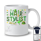 Hair Stylist; Awesome St. Patrick's Day Green Plaid Shamrocks Scissors Hair Stylist; Proud Jobs T-Shirt