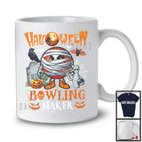 Halloween Bowling Maker, Humorous Halloween Costume Mummy Bowling Player, Sport Team T-Shirt