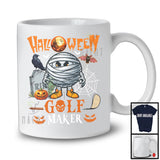 Halloween Golf Maker, Humorous Halloween Costume Mummy Golf Player, Sport Team T-Shirt