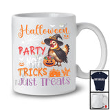 Halloween Party Not Tricks Just Treats, Lovely Witch Chicken Farm, Carved Pumpkin Candy Animal T-Shirt