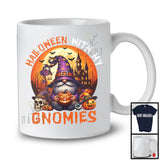 Halloween With My Gnomies, Scary Halloween Costume Witch Gnome, Skull Pumpkin Lover T-Shirt