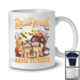 Halloween With My Golden Retriever, Amazing Halloween Moon Witch, Castle Gnomes Pumpkin T-Shirt