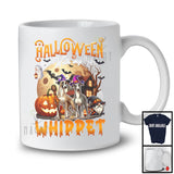 Halloween With My Whippet, Amazing Halloween Moon Witch, Castle Gnomes Pumpkin T-Shirt