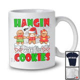 Hangin With My Cookies; Awesome Christmas Three Gingerbread Cookies; Snowing Family T-Shirt