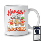 Hangin' With My Cookies; Fantastic Christmas Three Santa Elf Reindeer Gingerbread; Snowing Family T-Shirt