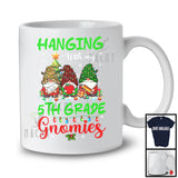 Hanging With My 5th Grade Gnomies; Wonderful Christmas Three Leopard Plaid Gnomes; Family T-Shirt