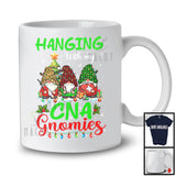 Hanging With My CNA Gnomies; Wonderful Christmas Three Leopard Plaid Gnomes; Family Nurse T-Shirt