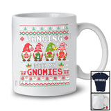 Hanging With My Gnomies; Amusing Christmas Sweater Four Gnomes Snowing; Gnomies Family T-Shirt