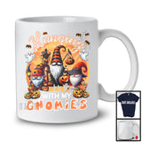 Hanging With My Gnomies, Awesome Halloween Three Gnomes, Boo Ghost Carved Pumpkin Candy T-Shirt