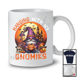 Hanging With My Gnomies, Scary Halloween Costume Witch Gnome, Skull Pumpkin Lover T-Shirt