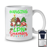 Hanging With My LPN Gnomies; Wonderful Christmas Three Leopard Plaid Gnomes; Family Nurse T-Shirt