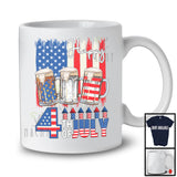 Happy 4th Of July, Amazing Independence Day American Flag Beer, Drinking Drunker Patriotic T-Shirt