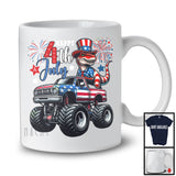 Happy 4th Of July, Humorous T-Rex on Monster Truck, American Flag Fireworks Patriotic Group T-Shirt