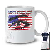 Happy 4th Of July, Proud Independence Day America Flag In Eye, Girls Women Patriotic Group T-Shirt