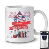 Happy 4th Of July, Wonderful Independence Day Firecracker, Fireworks, Chemistry Student Teacher T-Shirt