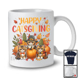 Happy Catsgiving; Wonderful Thanksgiving Exotic Shorthair Owner; Fall Leaf Pumpkin T-Shirt