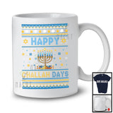 Happy Challah Days; Awesome Hanukkah Menorah Sweater; Matching Family Group T-Shirt