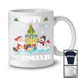 Happy Chrismukkah; Adorable Christmas Tree Hanukkah Menorah Snowman; Snow Family T-Shirt