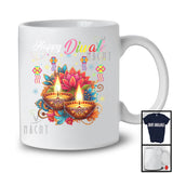 Happy Diwali; Colorful Festival Of Lights Flowers India; Matching Indian Family Group T-Shirt