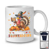 Happy Drunkgiving; Joyful Plaid Thanksgiving Turkey Drinking Bourbon; Drunker Drinking Team T-Shirt