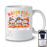 Happy Fall Brush Them All; Humorous Thanksgiving Three Teeth Autumn; Dental Dentist Group T-Shirt