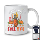 Happy Fall Y'all, Awesome Thanksgiving Autumn Leaves Three Pumpkins Tools, Bartender Group T-Shirt