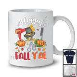 Happy Fall Y'all, Awesome Thanksgiving Autumn Leaves Three Pumpkins Tools, Hair Stylist Group T-Shirt