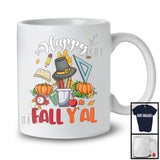 Happy Fall Y'all, Awesome Thanksgiving Autumn Leaves Three Pumpkins Tools, Teacher Group T-Shirt