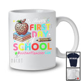 Happy First Day Of School Assistant Teacher; Amazing Back To School Leopard Pencils Group T-Shirt