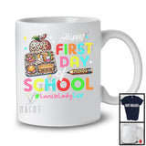 Happy First Day Of School Lunch Lady; Amazing Back To School Leopard Pencils Lunch Tray Group T-Shirt