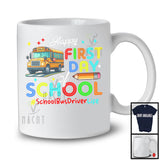 Happy First Day Of School School Bus Driver; Amazing Back To School Leopard Pencils Group T-Shirt