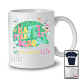 Happy First Day Of School Teacher, Lovely School Things Pencil, Students Teacher Group T-Shirt