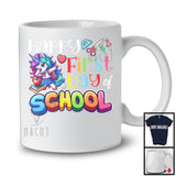 Happy First Day Of School, Adorable Back To School Dabbing Unicorn, Team Students Teachers T-Shirt