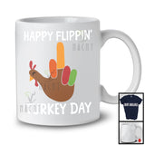 Happy Flippin' Turkey Day; Amazing Thanksgiving Turkey Hands; ASL Sign Language Family T-Shirt