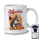 Happy Halloween, Horror Halloween Costume Mummy Squirrel, Carved Pumpkin Candy Lover T-Shirt