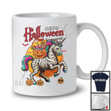 Happy Halloween, Horror Halloween Costume Mummy Unicorn, Carved Pumpkin Candy Lover T-Shirt