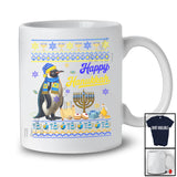 Happy Hanukkah; Adorable Chanukah Penguin With Menorah Lover; Sweater Family Group T-Shirt