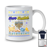 Happy Hanukkah; Amusing Chanukah Hanukkah Christmas Sweater Menorah; Family Group T-Shirt