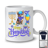 Happy Hanukkah; Happy Chanukah Lovely Chihuahua With Menorah; Animal Family Group T-Shirt