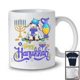 Happy Hanukkah; Happy Chanukah Lovely Goat With Menorah; Farmer Family Group T-Shirt