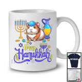 Happy Hanukkah; Happy Chanukah Lovely Guinea Pig With Menorah; Animal Family Group T-Shirt