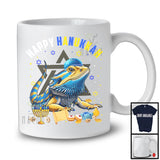 Happy Hanukkah; Lovely Chanukah Bearded Dragon Wearing Kippah; Wild Animal Lover Menorah Family T-Shirt