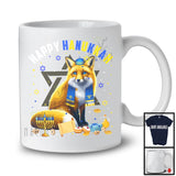 Happy Hanukkah; Lovely Chanukah Fox Wearing Kippah; Wild Animal Lover Menorah Family T-Shirt